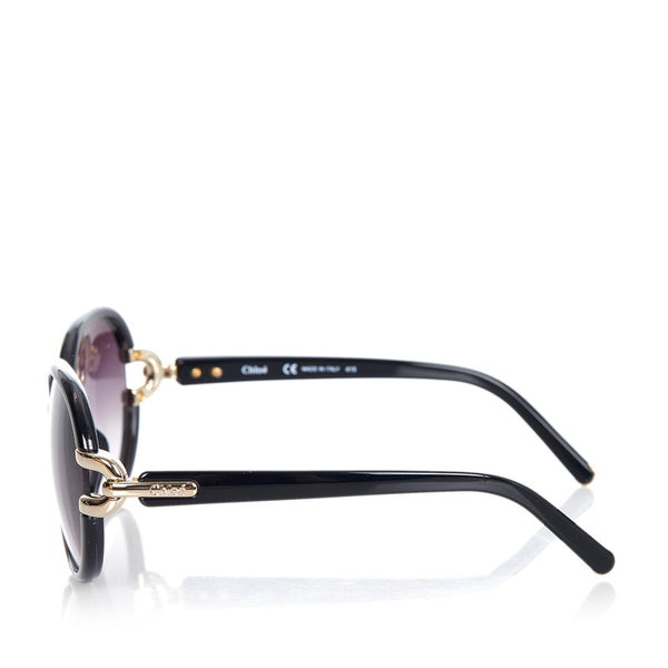 クロエ CE696SA ブラック プラスチック サングラス レディース Chloe 【中古】