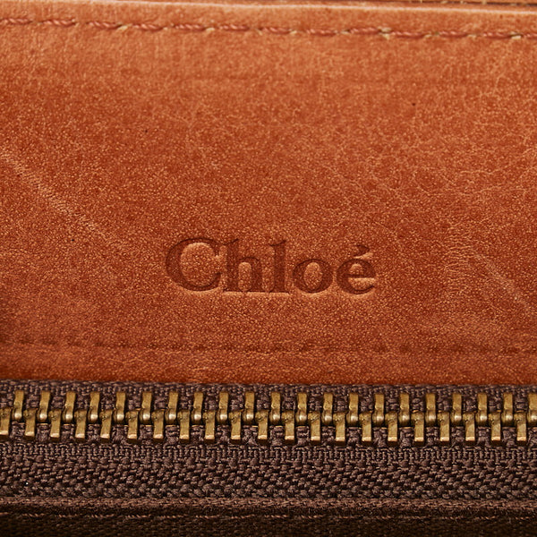 クロエ ブラウン レザー 斜め掛け ショルダーバッグ レディース Chloe 【中古】