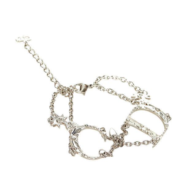 クリスチャンディオール シルバー メタル ブレスレット レディース Christian Dior 【中古】