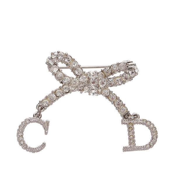 クリスチャンディオール シルバー メタル リボン ブローチ レディース Christian Dior 【中古】