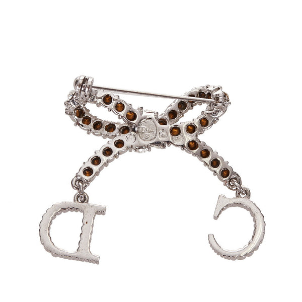 クリスチャンディオール シルバー メタル リボン ブローチ レディース Christian Dior 【中古】
