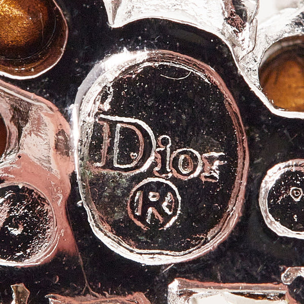 クリスチャンディオール シルバー メタル リボン ブローチ レディース Christian Dior 【中古】