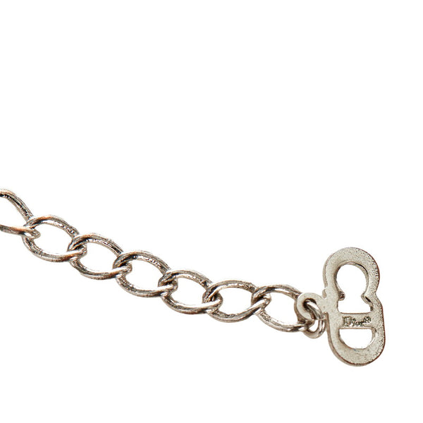 ディオール シルバー メタル CDロゴ   リンゴ ネックレス レディース Dior 【中古】