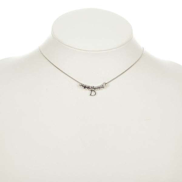 ディオール シルバー メタル ネックレス レディース Dior 【中古】