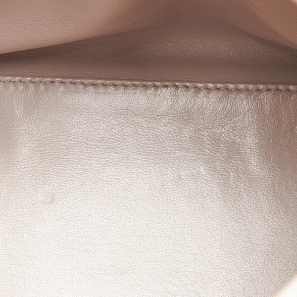 クリスチャンディオール レディディオール  カナージュ VEA44551 ライトグレー ラムスキン ハンドバッグ レディース Christian Dior 【中古】