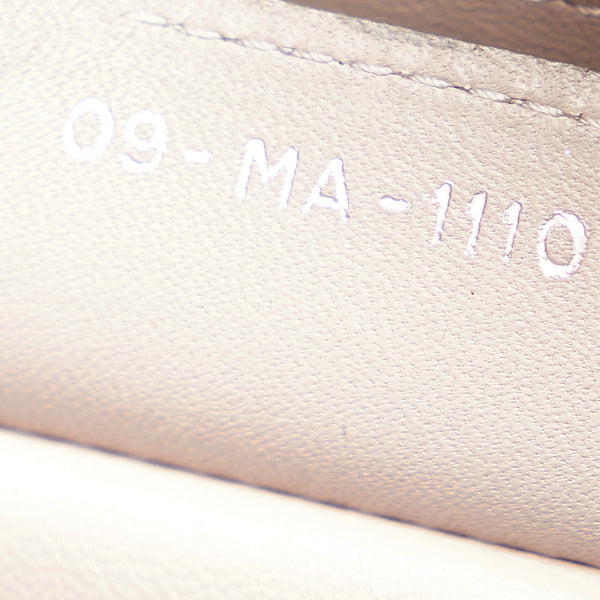 クリスチャンディオール レディディオール  カナージュ VEA44551 ライトグレー ラムスキン ハンドバッグ レディース Christian Dior 【中古】