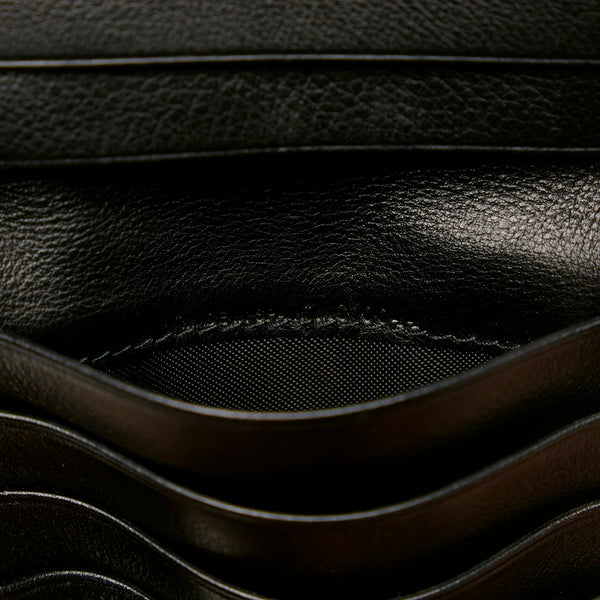 クリスチャンディオール ヴィンテージ トロッター ブラック グレー キャンバス レザー 二つ折り財布 レディース Christian Dior 【中古】