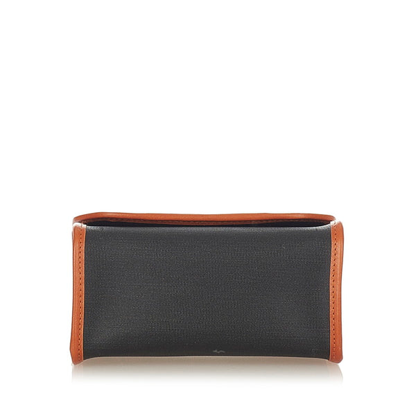 クリスチャンディオール ＣＤ ロゴ ブラック ライトブラウン キャンバス レザー ポーチ レディース Christian Dior 【中古】