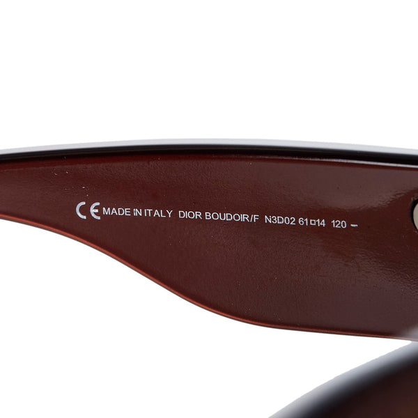 クリスチャンディオール N3D02 ブラウン プラスチック ラインストーン サングラス レディース Christian Dior 【中古】