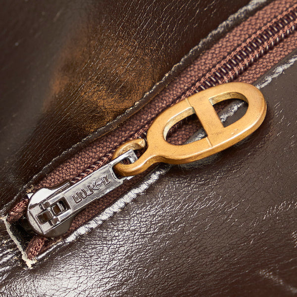 クリスチャンディオール トロッター ＣＤロゴ ブラウン キャンバス レザー 肩掛け ショルダーバッグ レディース Christian Dior 【中古】