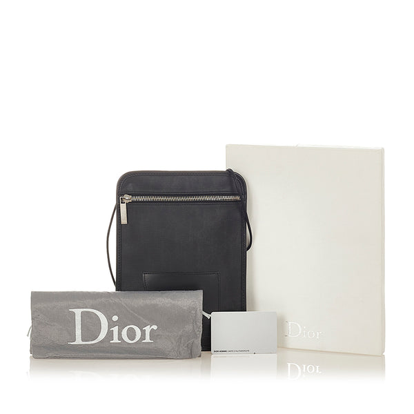 クリスチャンディオール トロッター ブラック PVC レザー 斜め掛け ショルダーバッグ レディース Christian Dior 【中古】