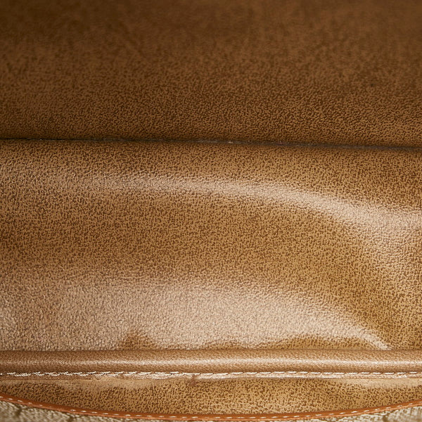 クリスチャンディオール ホワイト ブラウン PVC レザー ショルダーバッグ レディース Christian Dior 【中古】