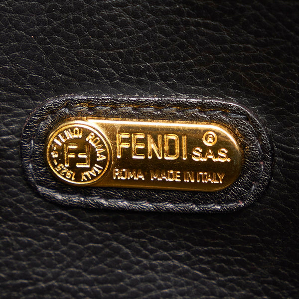 フェンディ ブラック レザー クラッチバッグ レディース FENDI 【中古】