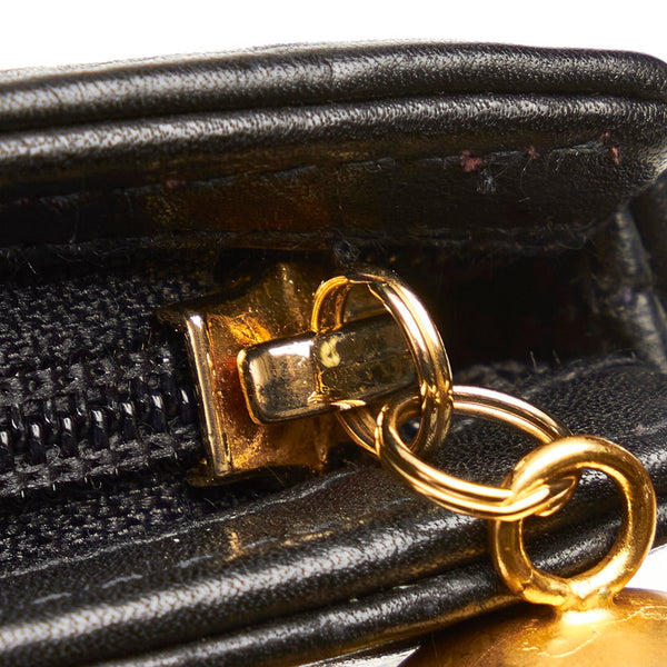 フェンディ ブラック レザー クラッチバッグ レディース FENDI 【中古】