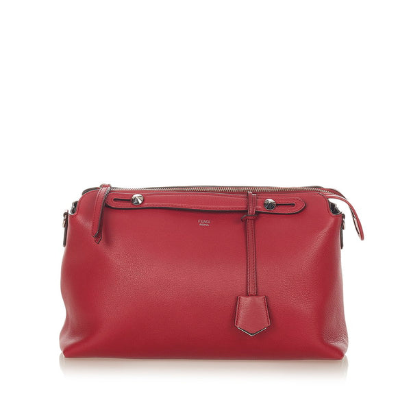 フェンディ バイザウェイ 8BL125 レッド レザー ハンドバッグ ショルダーバッグ２WAY レディース FENDI 【中古】