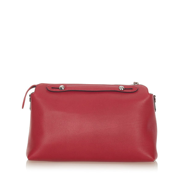 フェンディ バイザウェイ 8BL125 レッド レザー ハンドバッグ ショルダーバッグ２WAY レディース FENDI 【中古】