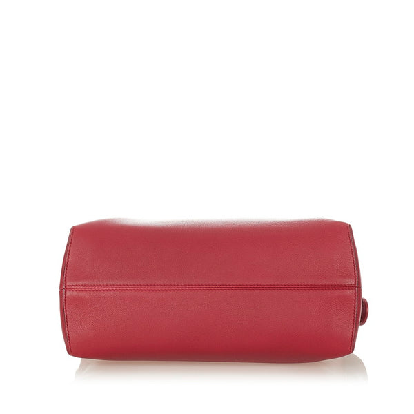 フェンディ バイザウェイ 8BL125 レッド レザー ハンドバッグ ショルダーバッグ２WAY レディース FENDI 【中古】