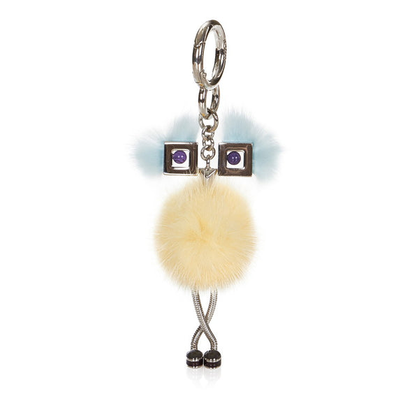 フェンディ シルバー メタル ファー チック チャーム レディース FENDI 【中古】
