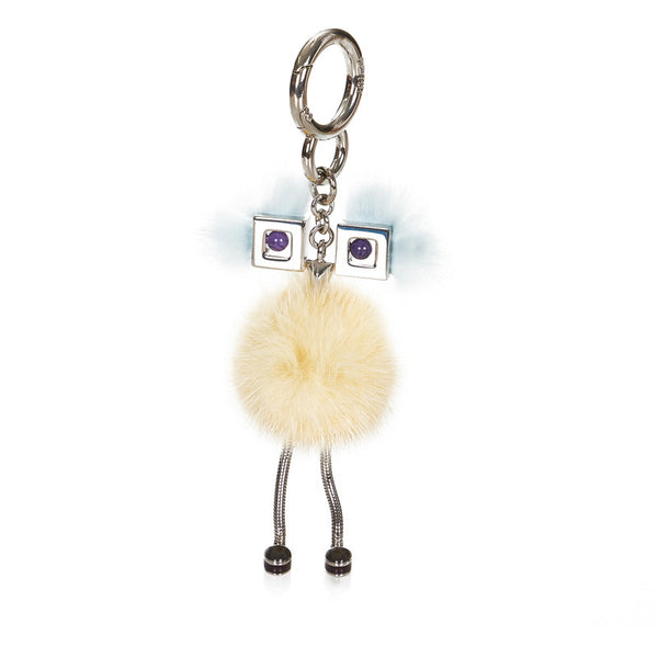 フェンディ シルバー メタル ファー チック チャーム レディース FENDI 【中古】