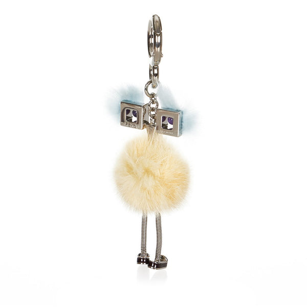 フェンディ シルバー メタル ファー チック チャーム レディース FENDI 【中古】