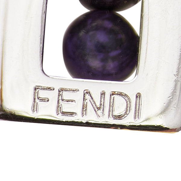フェンディ シルバー メタル ファー チック チャーム レディース FENDI 【中古】