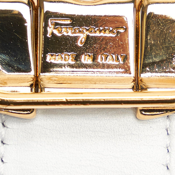 サルヴァトーレフェラガモ ガンチーニ リバーシブル ブラック レザー ベルト レディース Salvatore Ferragamo 【中古】