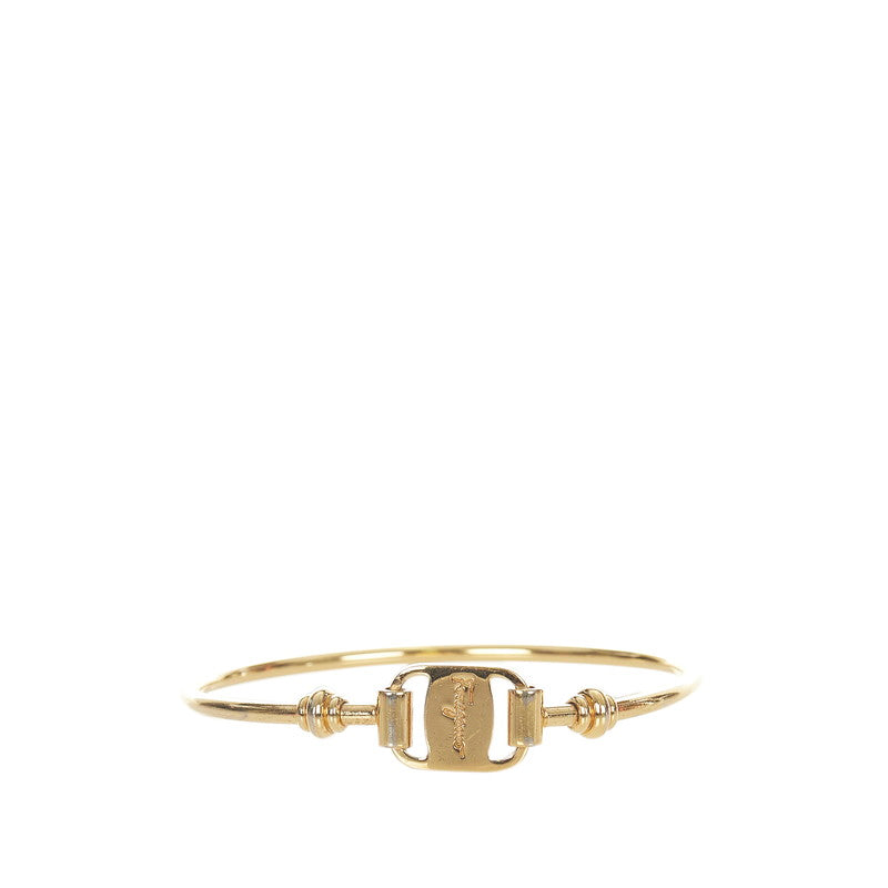 サルヴァトーレフェラガモ ゴールド メッキ ヴァラ ブレスレット レディース Salvatore Ferragamo 【中古】