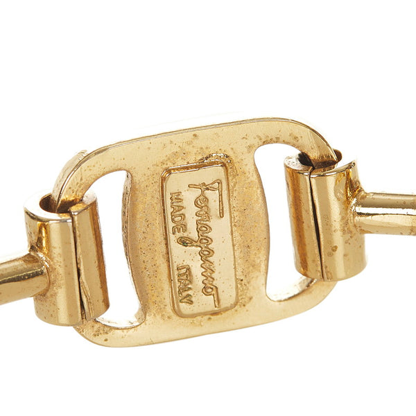 サルヴァトーレフェラガモ ゴールド メッキ ヴァラ ブレスレット レディース Salvatore Ferragamo 【中古】