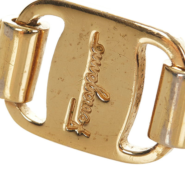 サルヴァトーレフェラガモ ゴールド メッキ ヴァラ ブレスレット レディース Salvatore Ferragamo 【中古】