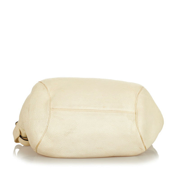 サルヴァトーレフェラガモ ガンチーニ マリッサ ハンドバッグ AU-21 A050 アイボリー レザー レディース Salvatore Ferragamo 【中古】