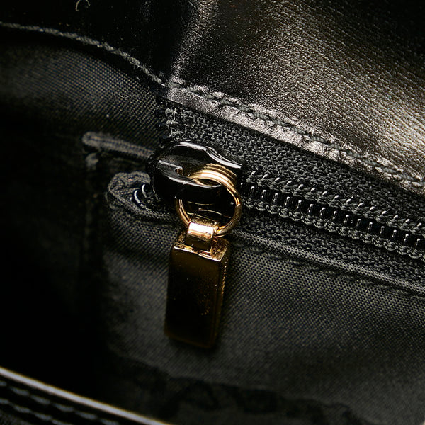 サルヴァトーレフェラガモ ガンチーニ ハンドバッグ ショルダーバッグ２WAY AF 21 8657 ブラック レザー レディース Salvatore Ferragamo 【中古】