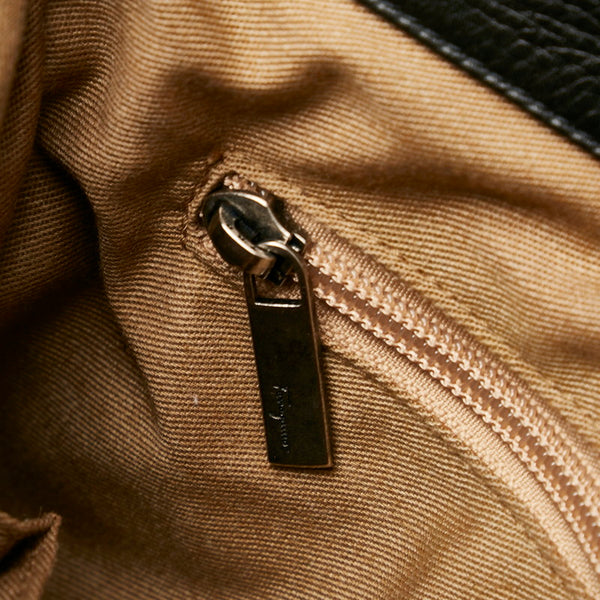 サルヴァトーレフェラガモ ガンチーニ ハンドバッグ EE 21 7805 ブラック パテントレザー レザー レディース Salvatore Ferragamo 【中古】