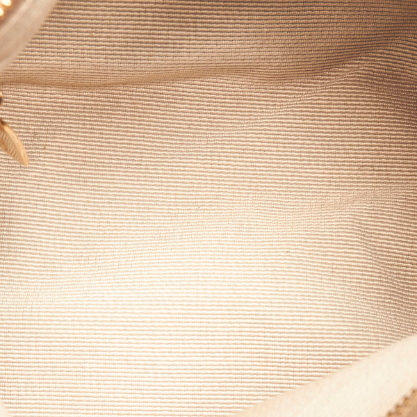 サルヴァトーレフェラガモ ヴァラリボン EE-21 C160 ピンクベージュ ナイロン レザー ハンドバッグ レディース Salvatore Ferragamo 【中古】