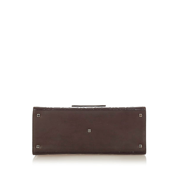 サルヴァトーレフェラガモ ガンチーニ DY-21 0855 ブラウン レザー ハンドバッグ レディース Salvatore Ferragamo 【中古】