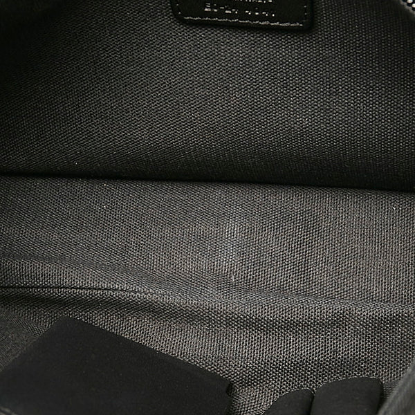 サルヴァトーレフェラガモ ガンチーニ EO-24 4041 ブラック ナイロン レザー セカンドバッグ メンズ Salvatore Ferragamo 【中古】