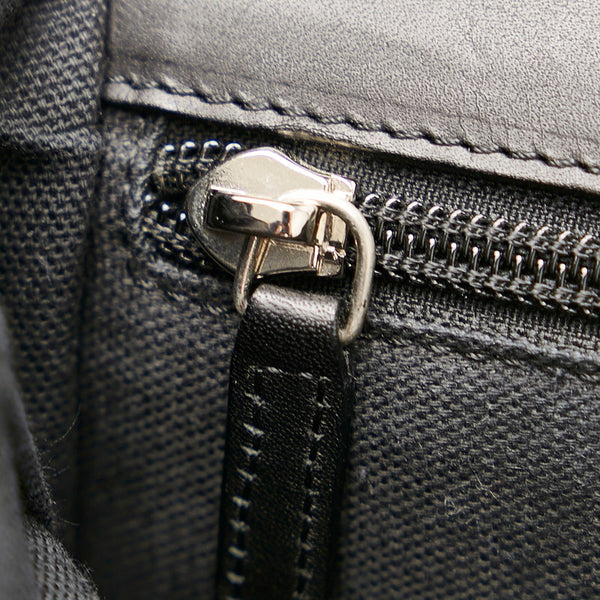 サルヴァトーレフェラガモ ガンチーニ EO-24 4041 ブラック ナイロン レザー セカンドバッグ メンズ Salvatore Ferragamo 【中古】