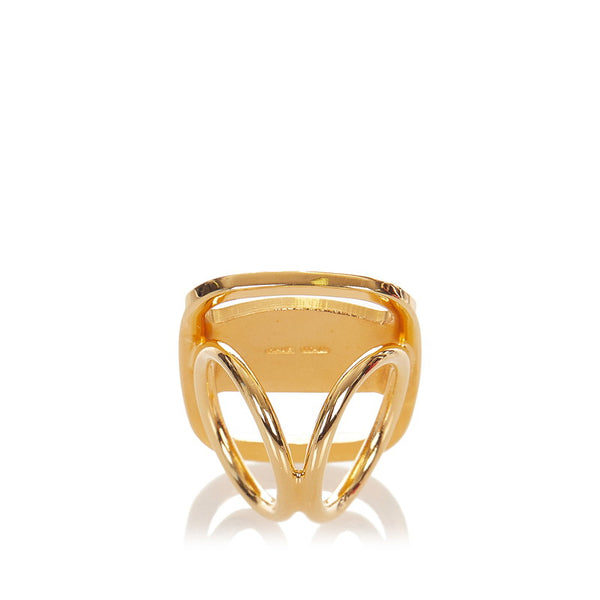 サルヴァトーレフェラガモ ゴールド メッキ スカーフリング レディース Salvatore Ferragamo 【中古】