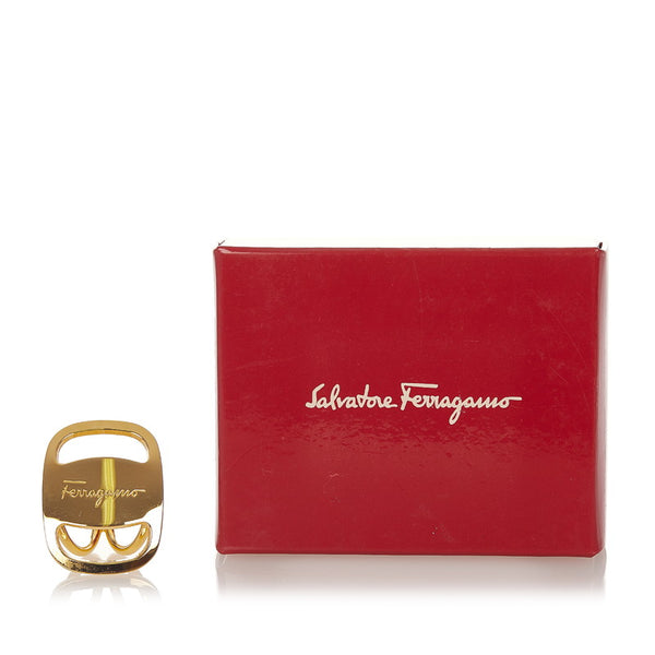 サルヴァトーレフェラガモ ゴールド メッキ スカーフリング レディース Salvatore Ferragamo 【中古】