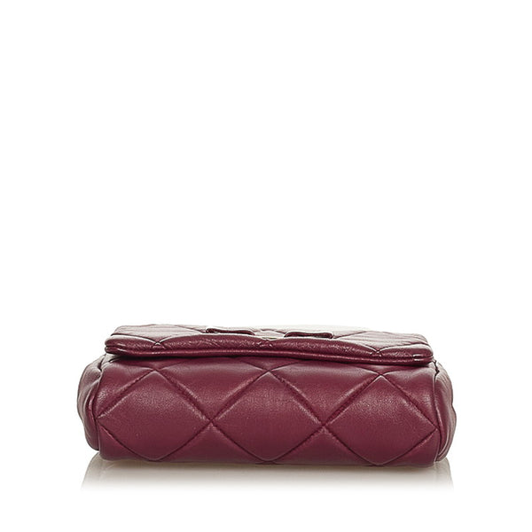 サルヴァトーレフェラガモ ヴァラリボン AU-22 C150 パープル レザー チェーン 肩掛け ショルダーバッグ レディース Salvatore Ferragamo 【中古】