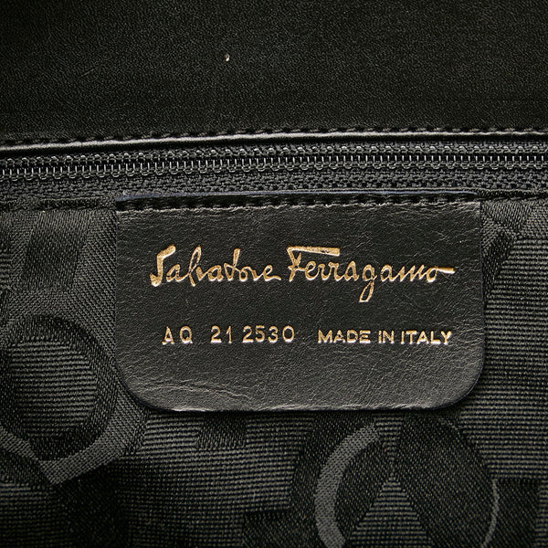 サルヴァトーレフェラガモ ヴァラ  AQ21 2530 ブラック レザー トートバッグ レディース Salvatore Ferragamo 【中古】