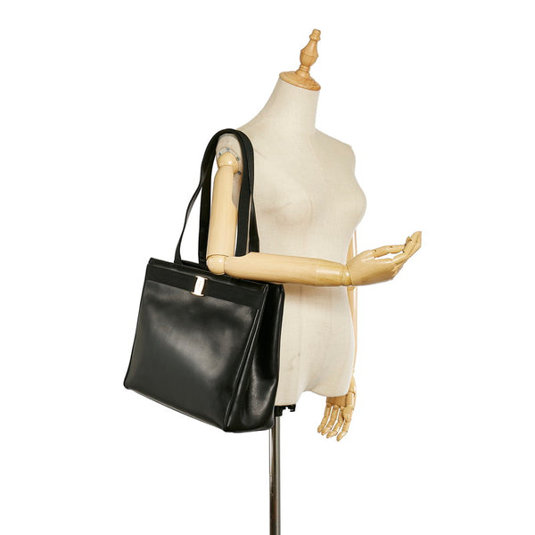 サルヴァトーレフェラガモ ヴァラ  AQ21 2530 ブラック レザー トートバッグ レディース Salvatore Ferragamo 【中古】