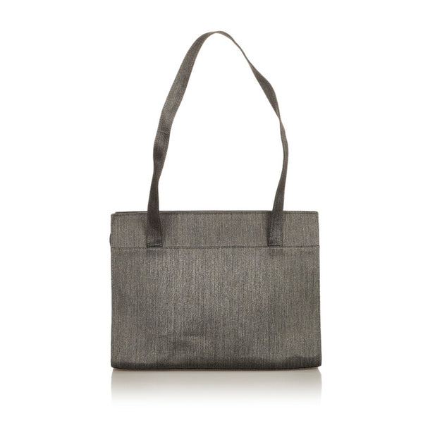 サルヴァトーレフェラガモ ガンチーニ EF 21 8820 ダークグレー キャンバス トートバッグ レディース Salvatore Ferragamo 【中古】