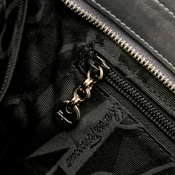 サルヴァトーレフェラガモ ガンチーニ EF 21 8820 ダークグレー キャンバス トートバッグ レディース Salvatore Ferragamo 【中古】