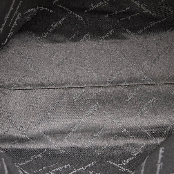 サルヴァトーレフェラガモ ガンチーニ BA 21 1802 ブラウン キャンバス ショルダーバッグ トートバッグ レディース Salvatore Ferragamo 【中古】