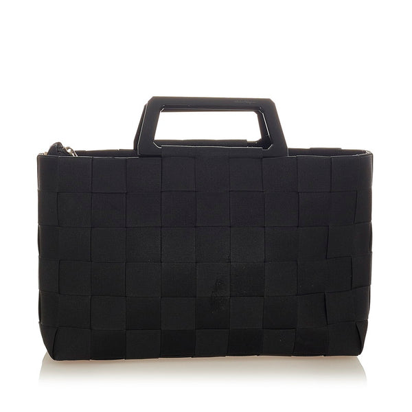 サルヴァトーレフェラガモ DV-21 0288 ブラック ナイロン ハンドバッグ レディース Salvatore Ferragamo 【中古】