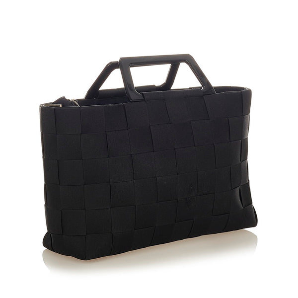 サルヴァトーレフェラガモ DV-21 0288 ブラック ナイロン ハンドバッグ レディース Salvatore Ferragamo 【中古】