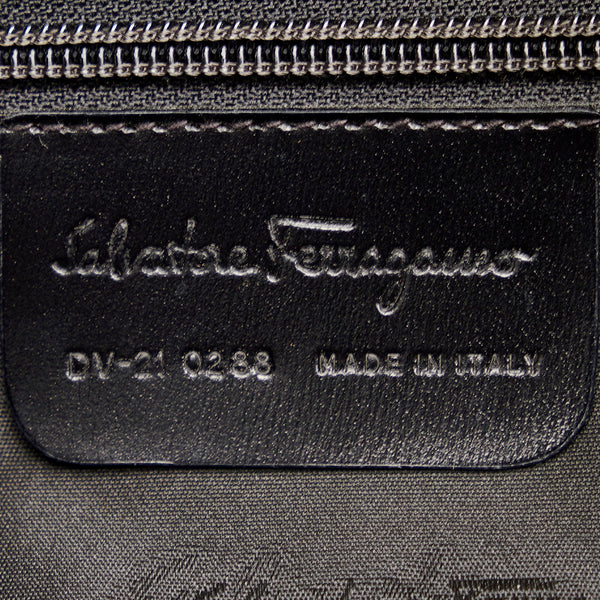 サルヴァトーレフェラガモ DV-21 0288 ブラック ナイロン ハンドバッグ レディース Salvatore Ferragamo 【中古】