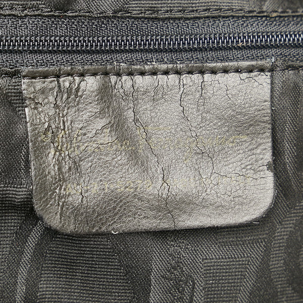 サルヴァトーレフェラガモ AU-21 5279 ブラウン ナイロン レザー トートバッグ レディース Salvatore Ferragamo 【中古】