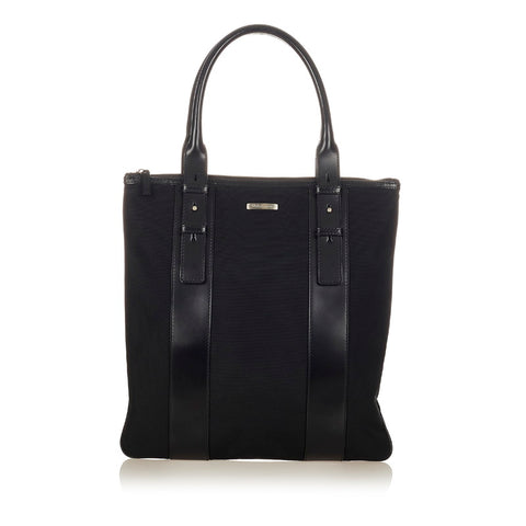 サルヴァトーレフェラガモ トートバッグ AU-24 6537 ブラック ナイロン レザー レディース Salvatore Ferragamo 【中古】