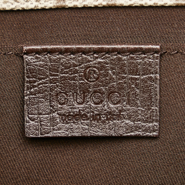 グッチ GGスプリーム シェリーライン 152597 ブラウン グリーン レッド PVC レザー ウエストバッグ レディース GUCCI 【中古】